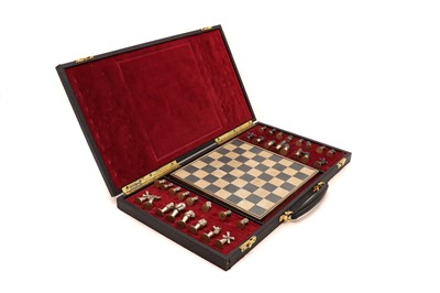 Lot 33 - A Spanish novelty silver chess set