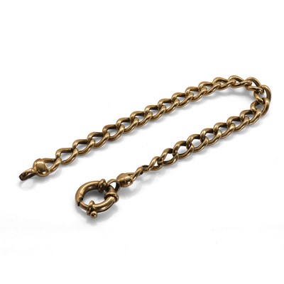 Lot 264 - A gold curb link bracelet