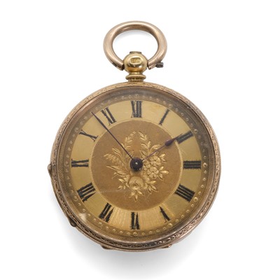 Lot 282 - An 18ct gold open face pocket watch