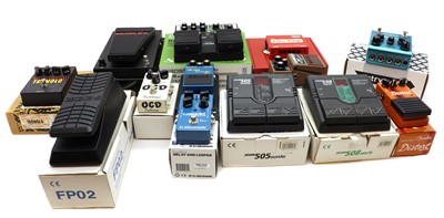 Lot 315 - A collection of guitar effects pedals