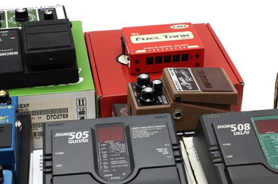 Lot 315 - A collection of guitar effects pedals