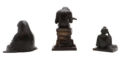 Lot 293 - A group of three bronze figures