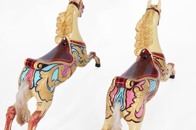 Lot 17 - A pair of juvenile 'Dobby' fairground carousel horses by Anderson