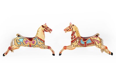 Lot 17 - A pair of juvenile 'Dobby' fairground carousel horses by Anderson