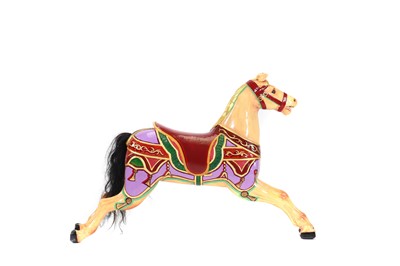 Lot 44 - A carved wooden fairground carousel juvenile 'Dobby' horse attributed to F Heyn