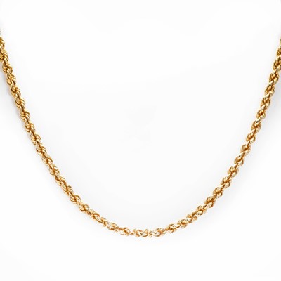 Lot 250 - A high carat gold rope link necklace