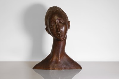 Lot 175 - A Continental patinated bronze bust