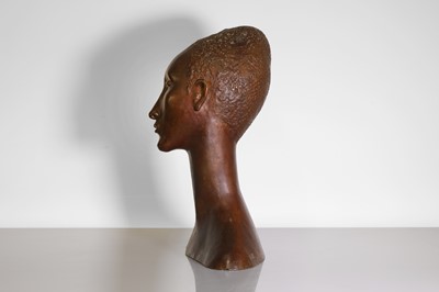 Lot 175 - A Continental patinated bronze bust