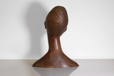 Lot 175 - A Continental patinated bronze bust