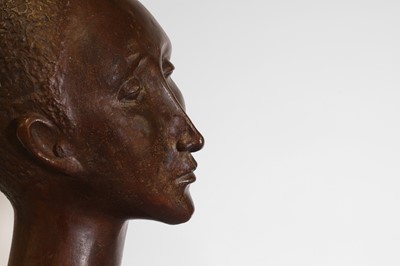 Lot 175 - A Continental patinated bronze bust