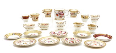 Lot 241 - A group of English porcelain tea wares