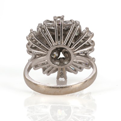 Lot 50 - An 18ct white gold diamond set cocktail cluster ring