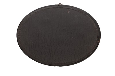 Lot 244 - A framed porcelain roundel display