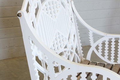 Lot 181 - A pair of cast iron garden chairs
