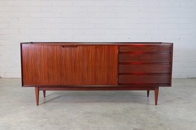 Lot 191 - A teak and afrormosia sideboard