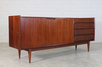 Lot 191 - A teak and afrormosia sideboard