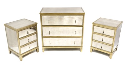 Lot 354 - A mirrored chest of drawers