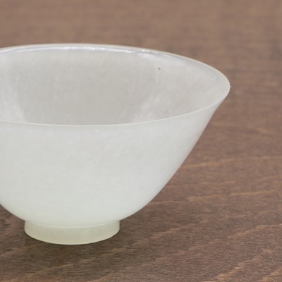 Lot 103 - A Chinese jade teacup