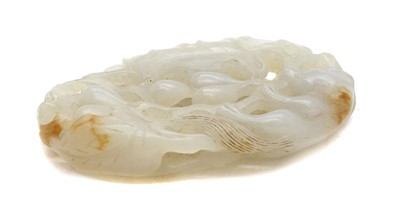 Lot 140 - A Chinese jade plaque
