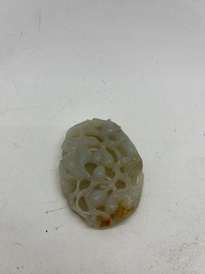 Lot 140 - A Chinese jade plaque
