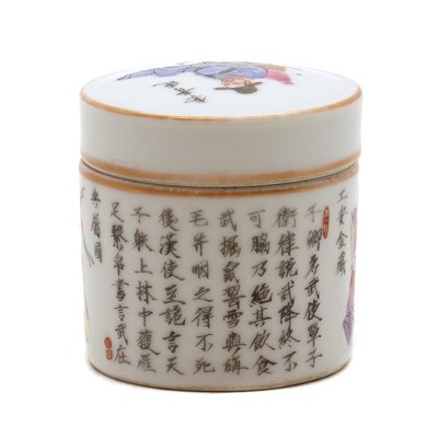 Lot 120 - A Chinese famille rose box and cover