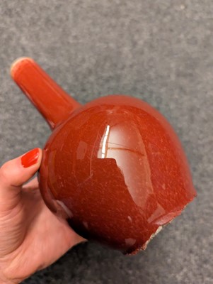 Lot 171 - Two Chinese flambé vases
