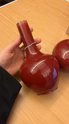 Lot 171 - Two Chinese flambé vases