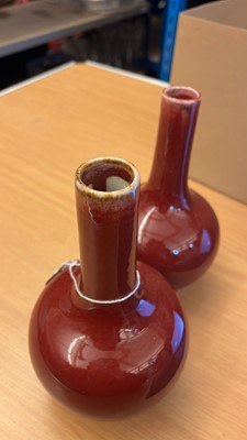 Lot 171 - Two Chinese flambé vases