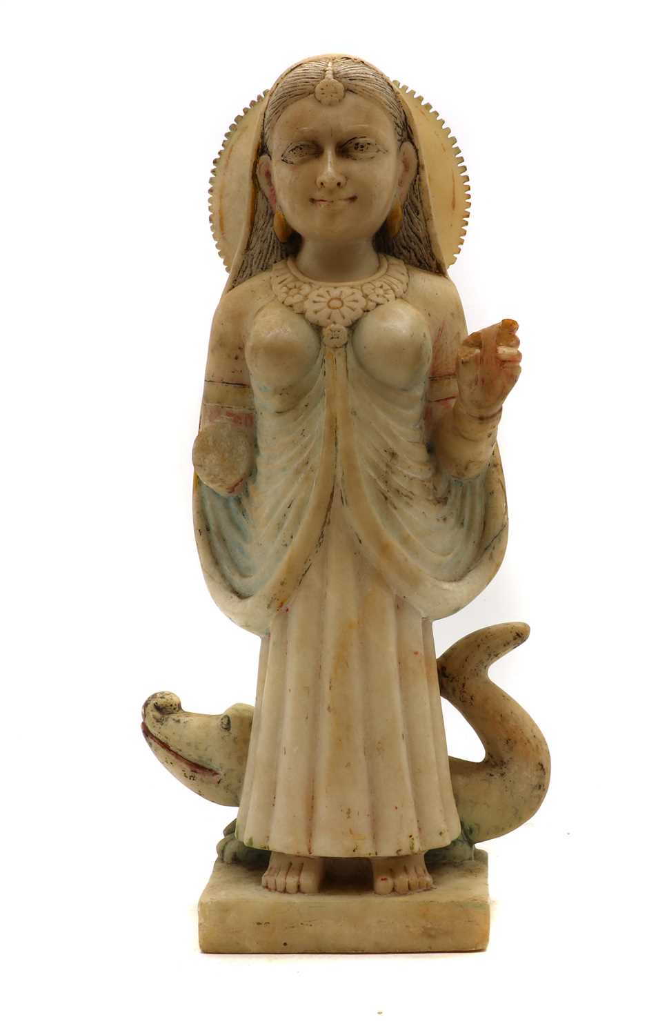 Lot 178 - A carved alabaster figure of Akilandeswari