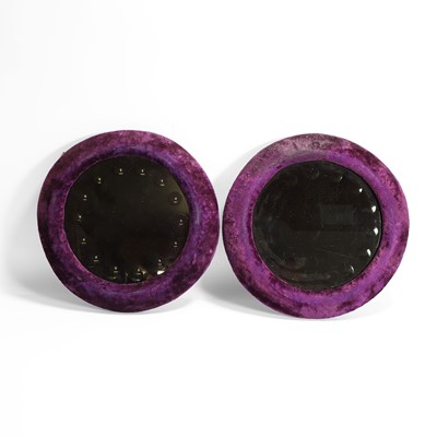 Lot 36 - A pair of unusual tinted sorcerers' mirrors