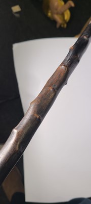 Lot 10 - A Victorian carved beech walking stick