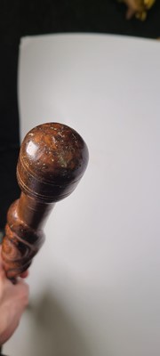 Lot 10 - A Victorian carved beech walking stick