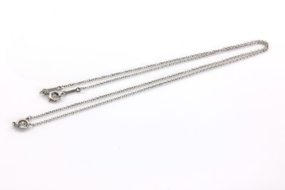Lot 33 - A platinum 'Diamonds by the yard' single stone diamond necklace, by Tiffany & Co.