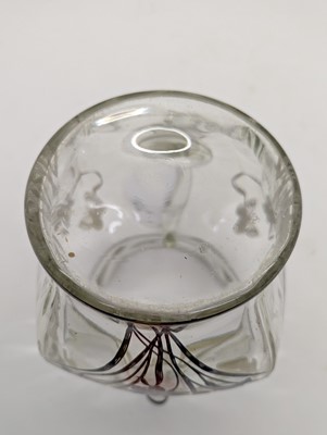 Lot 93 - A silver overlaid glass water jug