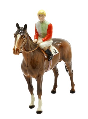 Lot 181 - A Beswick race horse and jockey