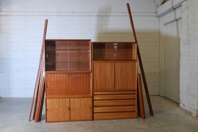 Lot 217 - A Danish teak 'Royal' wall system