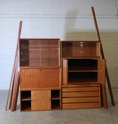 Lot 217 - A Danish teak 'Royal' wall system