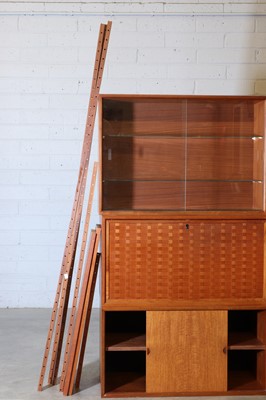 Lot 217 - A Danish teak 'Royal' wall system