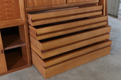 Lot 217 - A Danish teak 'Royal' wall system