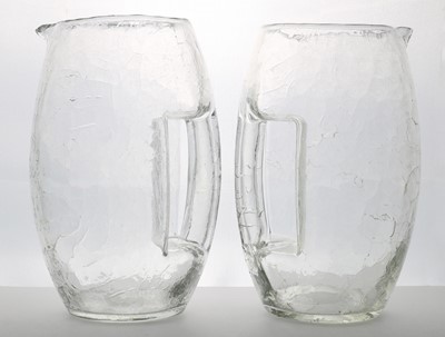 Lot 204 - A pair of Loetz glass 'Kristal Krokodil' glass jugs
