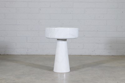 Lot 275 - An Italian modernist white Carrara marble planter