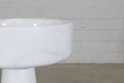 Lot 275 - An Italian modernist white Carrara marble planter
