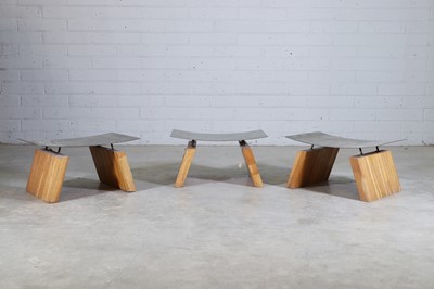Lot 69 - A set of three French modernist stools