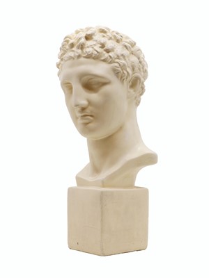 Lot 223 - A painted plaster bust