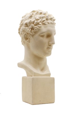 Lot 223 - A painted plaster bust