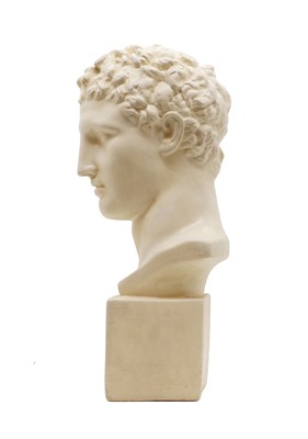 Lot 223 - A painted plaster bust