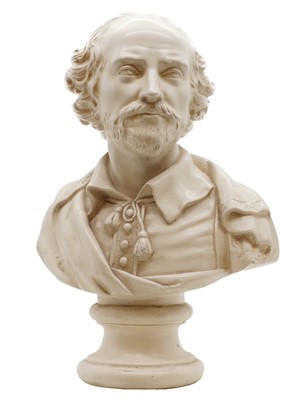 Lot 227 - A painted plaster bust