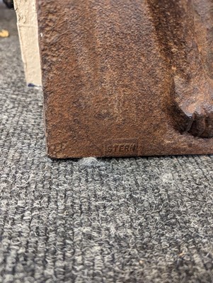 Lot 173 - A French modernist cast iron fireback