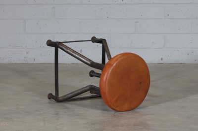 Lot 179 - An industrial tubular steel machinist's stool