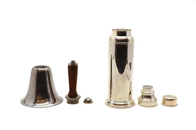Lot 13 - Two silver plated cocktail shakers